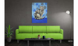 Авторская картина Кот с языком